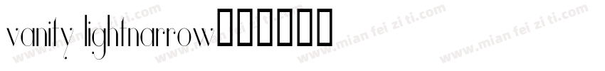 vanity lightnarrow字体转换